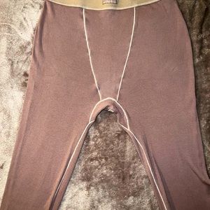 Skims Umber Cotton Rib Legging (mauve)